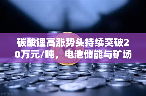 碳酸锂高涨势头持续突破20万元/吨，电池储能与矿场供电成本迎来变局