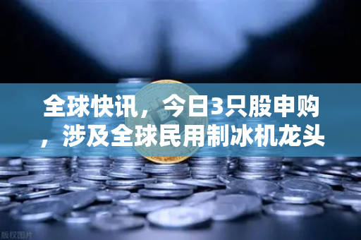全球快讯，今日3只股申购，涉及全球民用制冰机龙头—投资视角下的市场新风向-第1张图片-欧易交易所